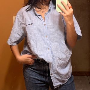 BLUE SHORTSLEEVED BUTTONDOWN